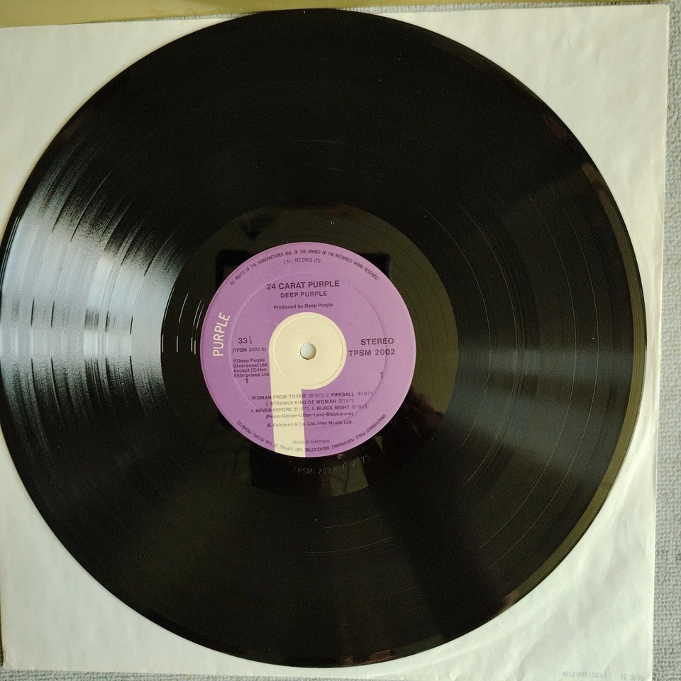 Deep Purple, 24 Carat Purple - Hard Rock Vinyl LP Record 1975 (TPSM 2002) EX VG+ - Image 2 of 4