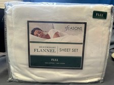 Seasons Collection Heavyweight Flannel Sheet Set Full Size New with Tags