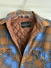 Vtg Wool Northwest Territory Men's M Flannel Shacket Jacket 90's Quilted Plaid