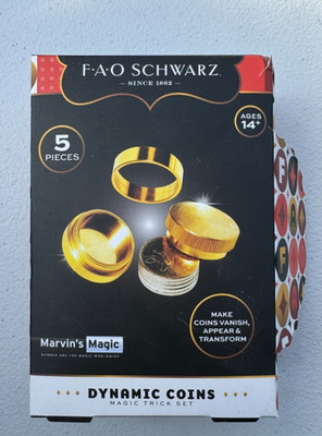 FAO Schwarz Dynamic Coins   Classic Magic Trick Set (Damage Box)