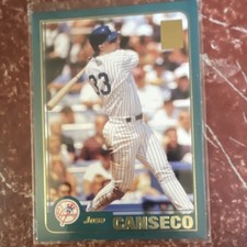 Topps 2001 Jose Canseco New York Yankees Baseball Card #61 Base Set
