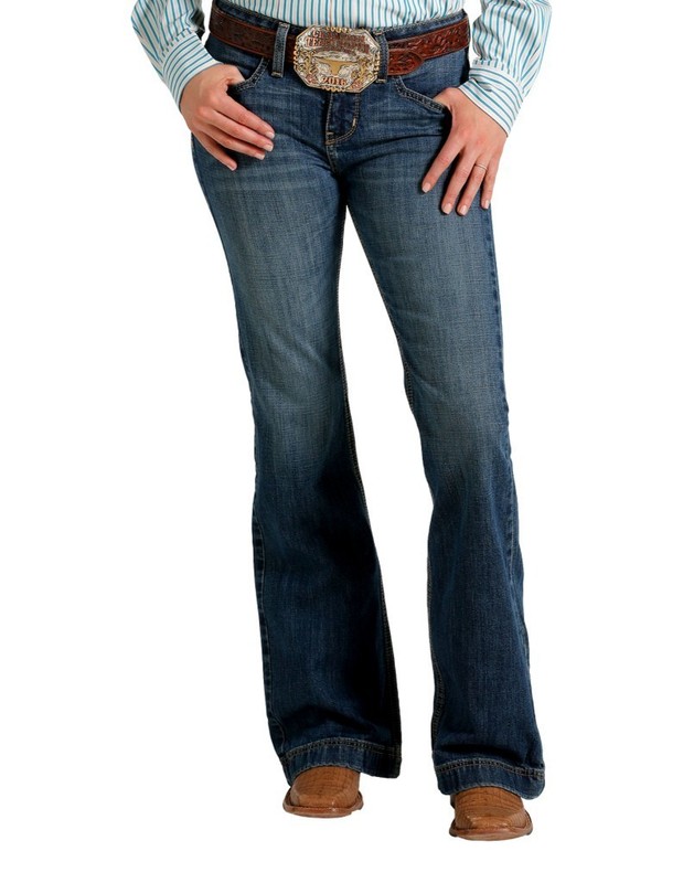 Cinch Western Jeans Womens Lynden Slim 5 Short Medium Wash MJ81454088 CLEARANCE