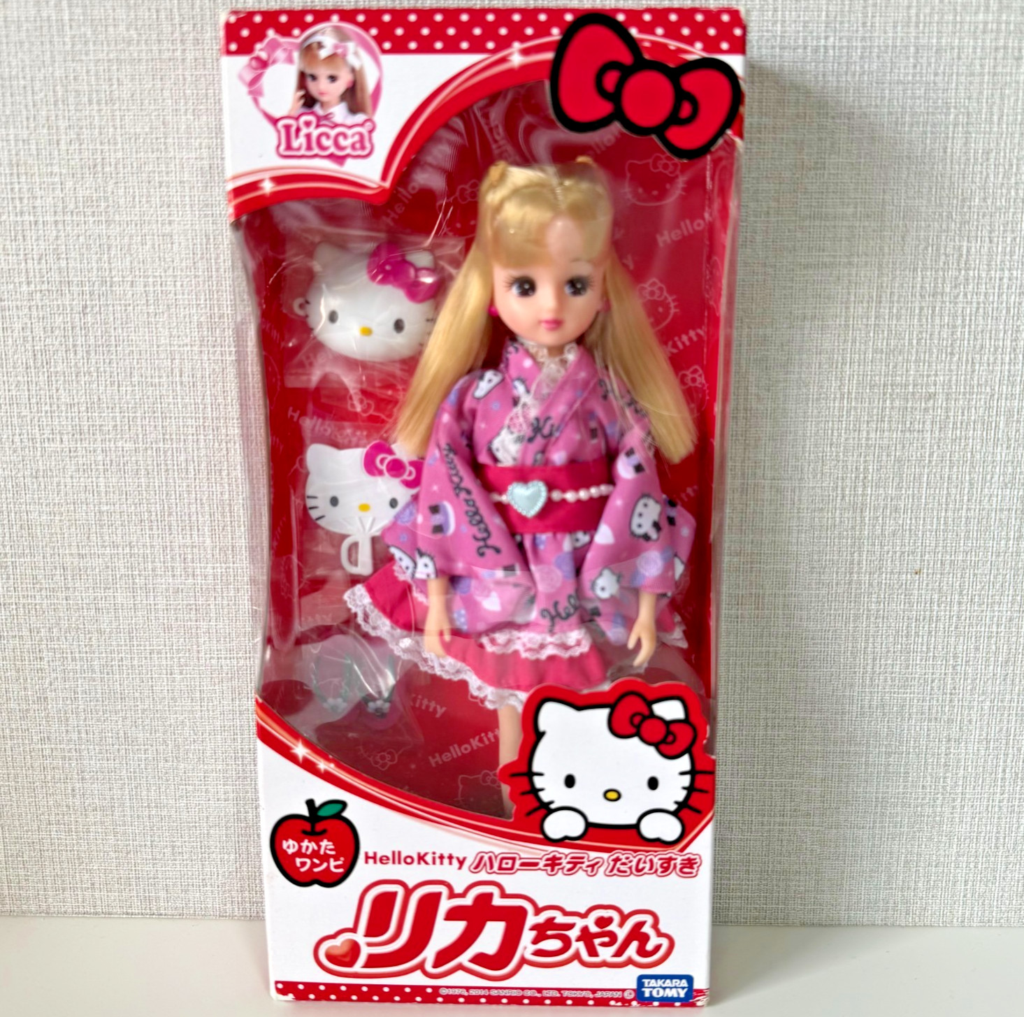 Takara Tomy Licca-chan Hello Kitty Doll Pink Kimono Japan Limited FreeShip