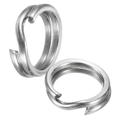 80pcs Split Rings Fishing Stainless Steel 2# 14kg Lure Ring for Sea Freshwater