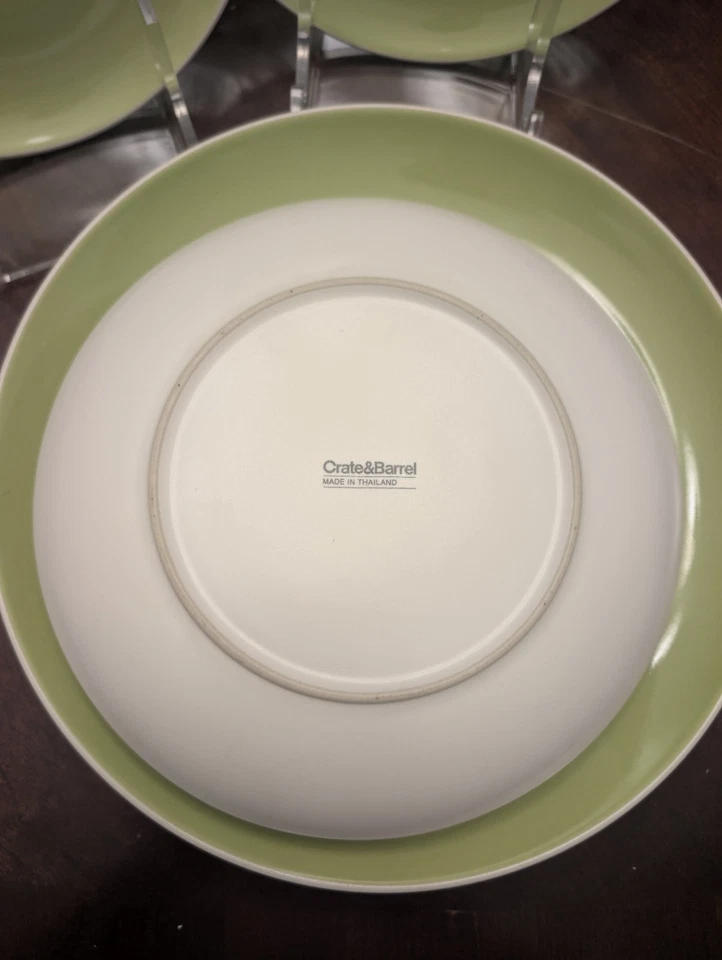 Crate & Barrel Stoneware Dinnerware Set, Brio Green, 8 Pc - Image 3 of 3