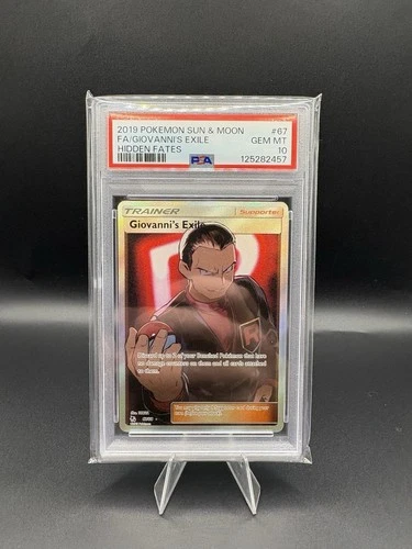 Giovanni's Exile Pokémon Hidden Fates #67 PSA 10 ENGLISH
