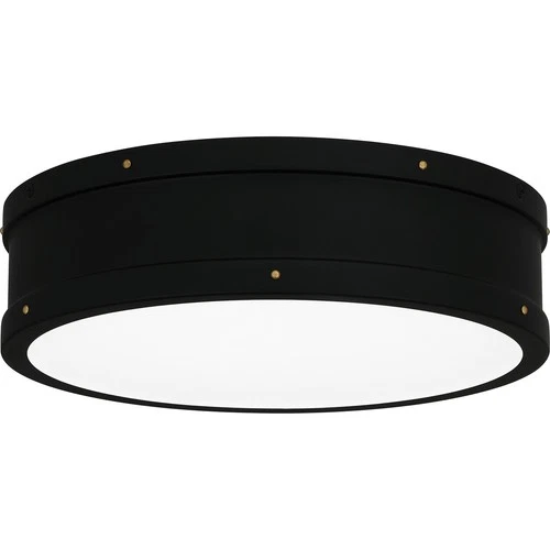 Matte Black LED Flush Mount from the Quoizel Fixture Collection - Picture 1 of 7