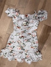 ASTR The Label Floral Mini Off-Shoulder Ruched Size XS Dress