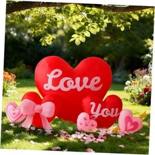 7.5 FT Valentine's Day Inflatable,Love Hearts Inflatable Blow Up Yard