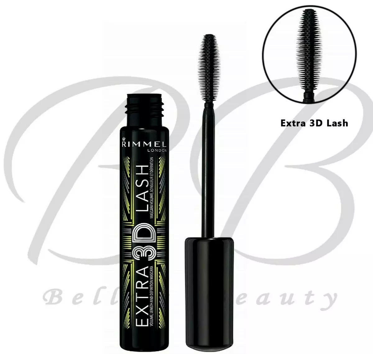 Rimmel Extra 3D Lash Mascara Volume Lengthening No Clumps 8ml 003 EXTREME BLACK