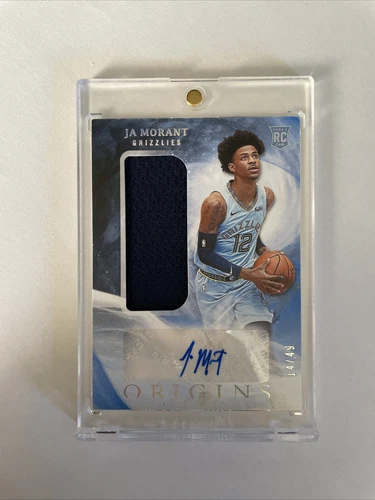 2019-20 Panini Origins Ja Morant Rookie Jumbo Jersey Auto 14/49