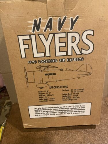 ERTL US Navy Flyers 1929 Lockheed Air Express Coin Bank Airplane Piggy #F017 - Picture 2 of 6