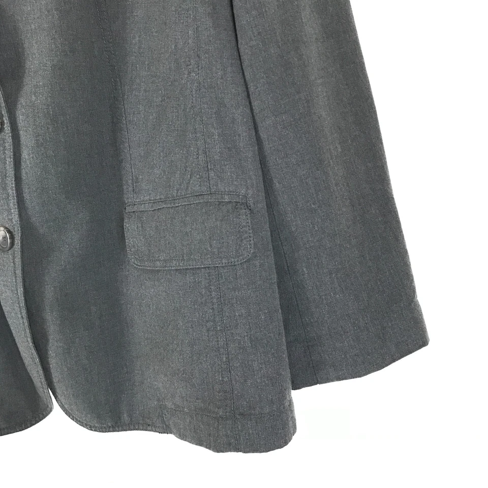 Blazer J. Jill Botón Frontal Para Mujer Talla XL Gris 100% Algodón Bolsillos Carrera Foto 2 de 4