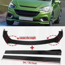 For Vauxhall Corsa D E VXR Front Bumper Lip Spoiler Splitter +78.7'' Side Skirts