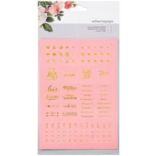 Color Crush Planner Foil Embossed Stickers Pink - NEW