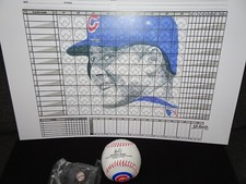 Branch Rickey Award Anthony Rizzo 2014 Rotary Club Souvenir Baseball & Print Cub