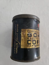 Bokar Coffee Tin Can VTG ~ A&P ~ One Pound 1 Lb ~ with Twist Off Lid EMPTY