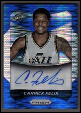 2014-15 Panini Prizm Autographs Prizms Blue Pulsar #44 Carrick Felix Auto /249