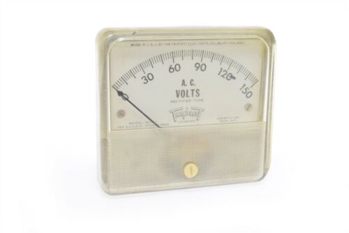 Vintage Triplet AC Volt Meter 327-U NOS Steampunk Panel Meter - Picture 1 of 2