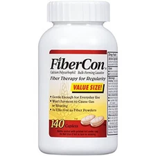 6 Pack Fibercon Fiber Therapy For Regularity Supplement 140 Caplets Each