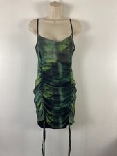 Pretty little thing UK size 10 green body hugging dress
