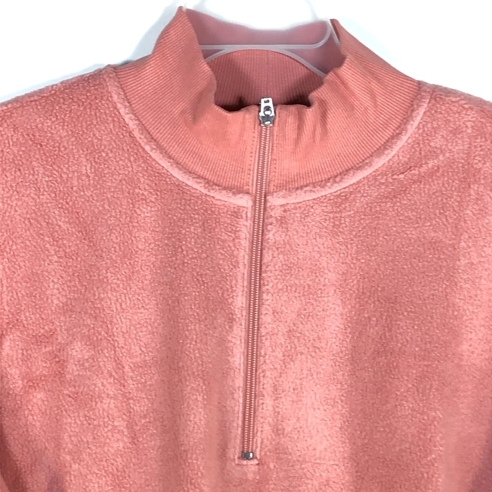 Denim & Co Active Womens Sweater Size Extra Large Baby Sherpa Collared Zip - Image 2 of 4