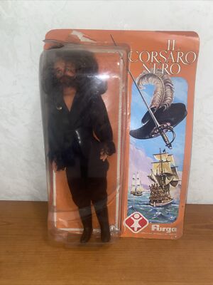 VINTAGE 70er # FURGA SANDOKAN IL CORSARO NERO FIGUR NEU IN KARTE