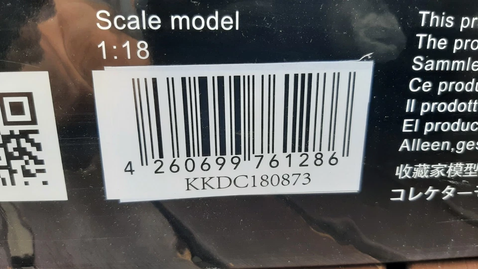 KK SCALE Porsche 911 930 Carrera 3.2 Clubsport Coupe 1989 Black Red KKDC180873 - Image 3 of 4