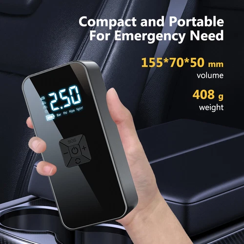 Cordless Car Tyre Inflator Digital USB Rechargeable Tire Air Compressor Pump - Picture 8 of 13