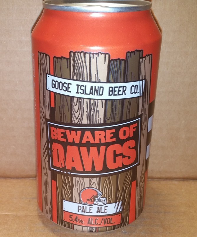 Beware of the Dawgs Pale Ale 12 oz can Goose Island Beer Co. Chicago, IL - EMPTY