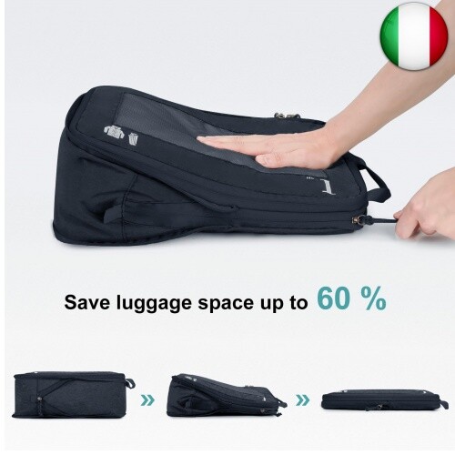 ECOHUB 5 Pezzi Organizer Valigia Compressione Salvaspazio Accessori Viaggio - Foto 3 di 9