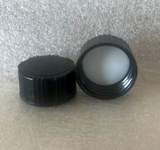 144 plastic black screw caps for bottles, 1.2" NEW!