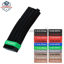 Tactical 5.56 NATO 7.62X39 Magazine Marking Bands Rubber Band NATO Mag ID 5 Pack