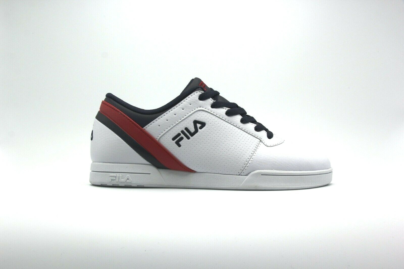 NUOVE SCARPE DA TENNIS DA UOMO FILA PLACE 14 BIANCHE BLU NAVY ROSSE TAGLIO BASSO CON LACCI