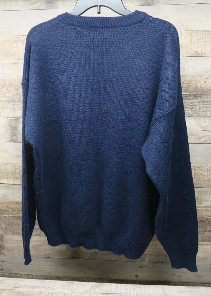 VINTAGE Puritan Cardigan Size XL Blue Golfer Sweater Acrylic Knit