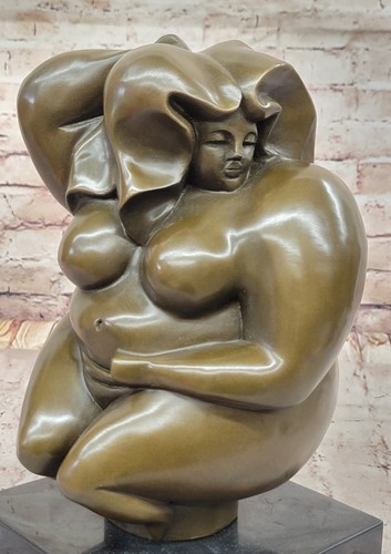 Large Heavy Abstract Cubist Bronze Sculpture by Milo Lost Wax Art Figurine Sale - Picture 7 of 10