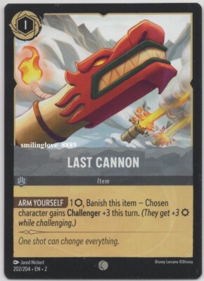 DISNEY LORCANA: RISE OF THE FLOODBORN - TRADING CARD - LAST CANNON