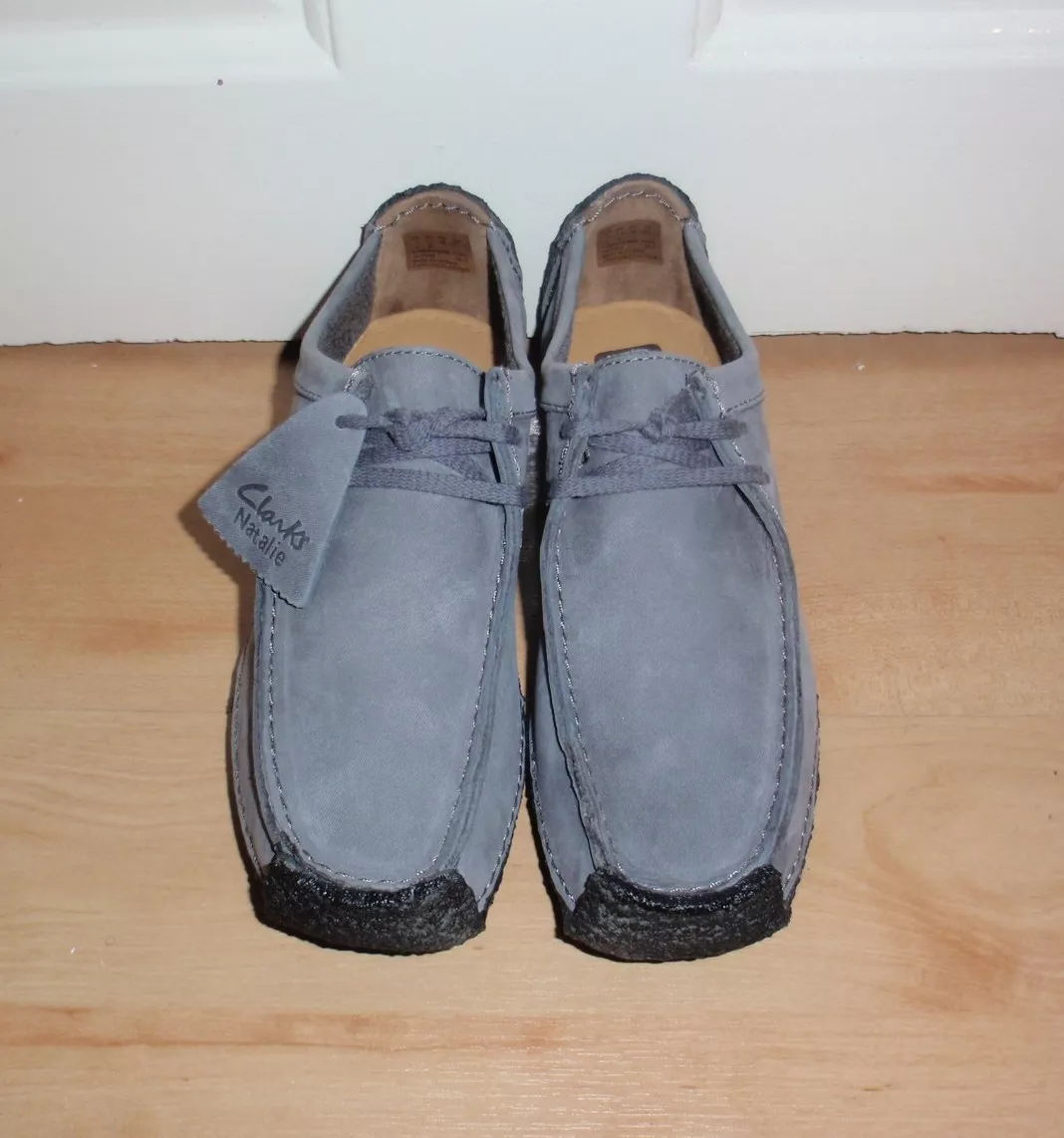 Clarks ORIGINALS womens NATALIE grey nubuck laced casual shoes BNIB