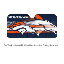 NFL Denver Broncos Car Truck Front Windshield Accordion SunShade Large Size