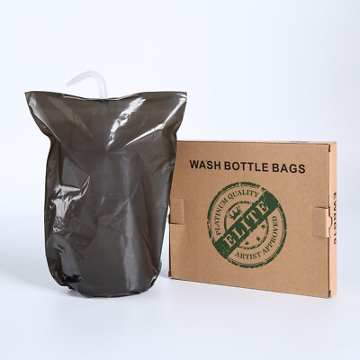 Elite Schwarz Umweltfreundlich Tattoo Waschung Flasche Beutel 20cm x 15cm (