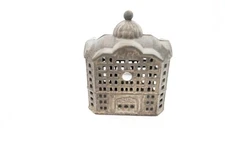 Antique Vintage Cast Iron Still Bank Coin Penny Domed Large Building AC Williams