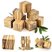 Olive Wood Carving Wood Blank Solid Wood 40x40x40mm 8 Pieces Carving Cubes