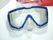 XS Scuba Fusion Mask Color Blue Fusion 3-Window Scuba Dive Mask In Travel Case B