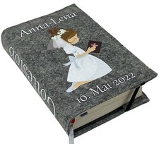 Gotteslobhülle mit Namen aus Filz gebetsbuch mädchen Gesangbuch einband 
