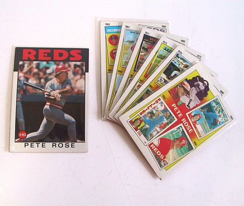 1986 Topps The Pete Rose Years #1-7 Complete Set – VG+ Condition – Reds Phillies