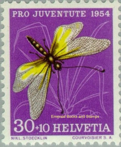 EBS Switzerland 1954 - Pro Juventute - Insects - Michel 602-606 - MNH** - cv $31 - Picture 5 of 6