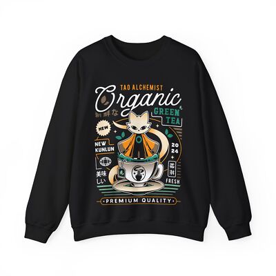 Mysterious Alchemist Green Tea Crewneck Sweatshirt. Nine Sols Video Game. Indie.