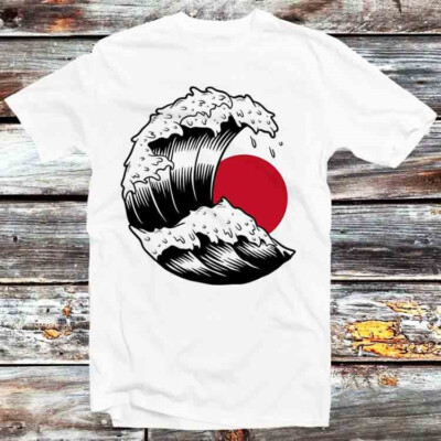 Kanagawa Wave and Japanese Sun T-Shirt B541