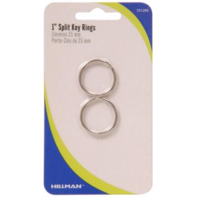 Hillman 701286 Tempered Steel Silver Split/Cable Key Ring 5 L in.