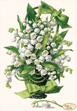 Bead Embroidery Kit Lilies of the valley DIY Tela Artis